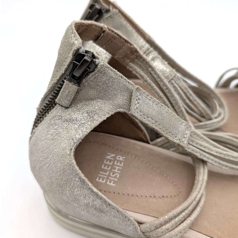 Eileen Fisher Shea Strappy Sneaker Sandals Women's Platinum Size US8.5 EU39 - Picture 9 of 9
